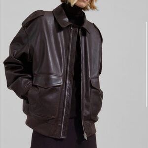 The Frankie Shop Viper Leather Jacket